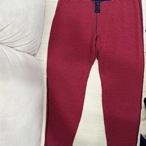Gapbody Womens Red Navy Striped Pajamas Pants L